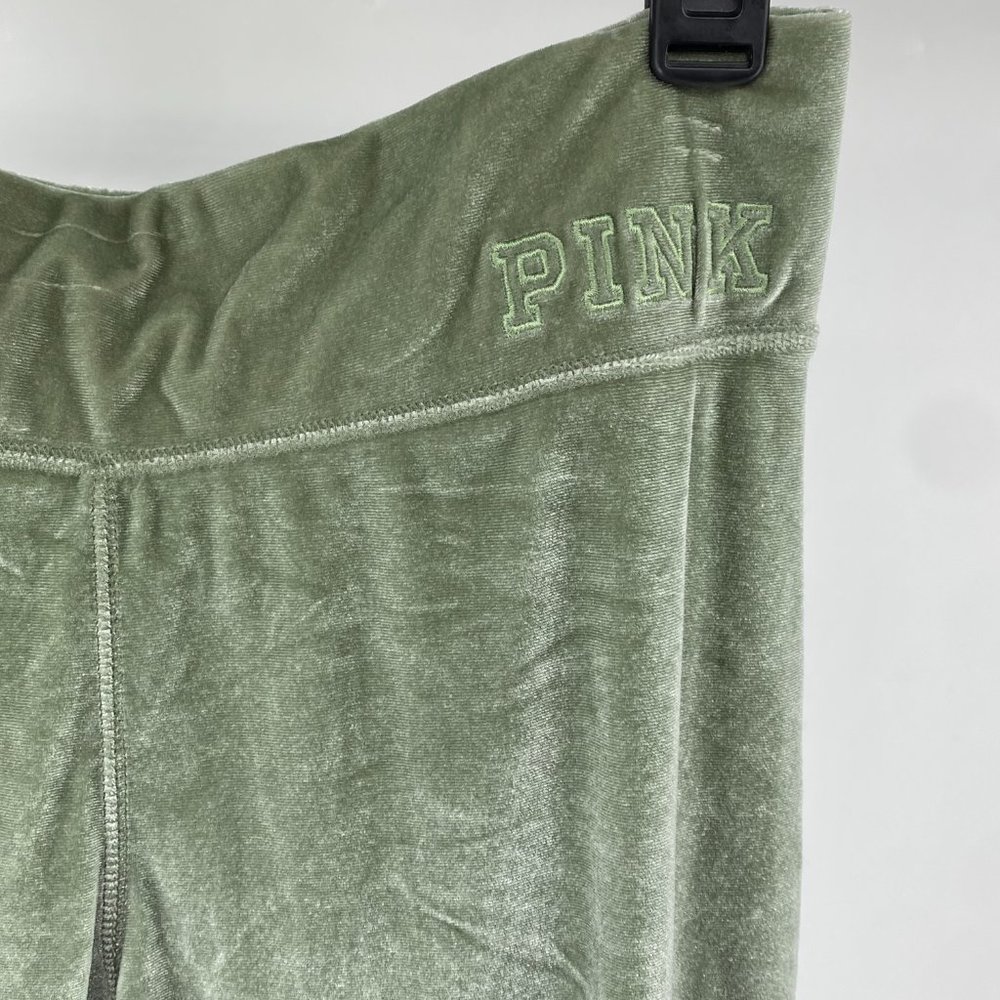 NWOT Pink Victoria's Secret Green Velour Leggings - Picture 3 of 9